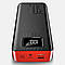 Повербанк 30000mah, 2хUSB, Type-C, Lighting, KL112, Червоний / Powerbank / Повербанк з ліхтариком, фото 7