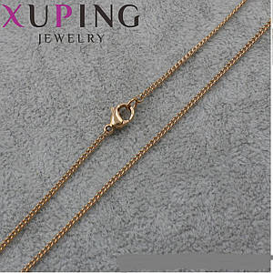 Цепочка Xuping Jewerly длина 45 см ширина 0.5 мм медицинское золото плетение панцирь застёжка шпрингель