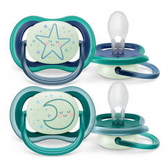 Пустушка Philips Avent ultra air Нічна 6-18 місяців 2 шт. (Авент) SCF376/13