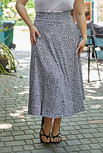 Трендова жіноча юбка, тканина "Штапель" 56, 58, 62 розмір 56
