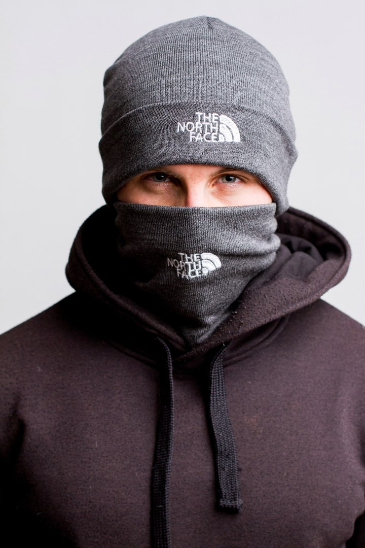 Бафф мужской зимний теплый качественный черный горловик снуд The North Face - фото 7 - id-p412787041