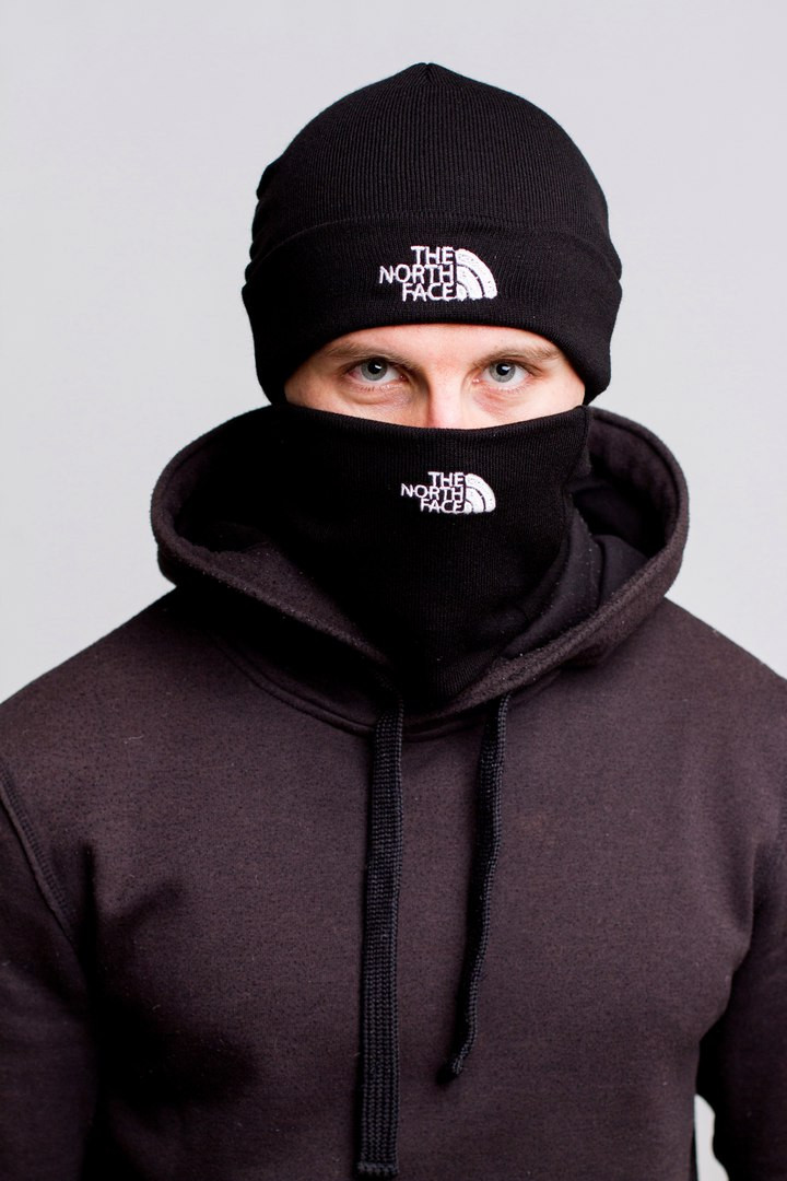Бафф мужской зимний теплый качественный черный горловик снуд The North Face - фото 3 - id-p412787041