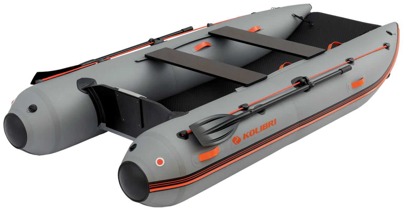 Надувний човен - катамаран ПВХ Kolibri КМ-340CM AirDeck. Купити надувний човен Колібрі 340 моторний катамаран