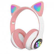 Бездротові навушники Cat Ear VZV-23M Bluetooth з підсвіткою рожевий