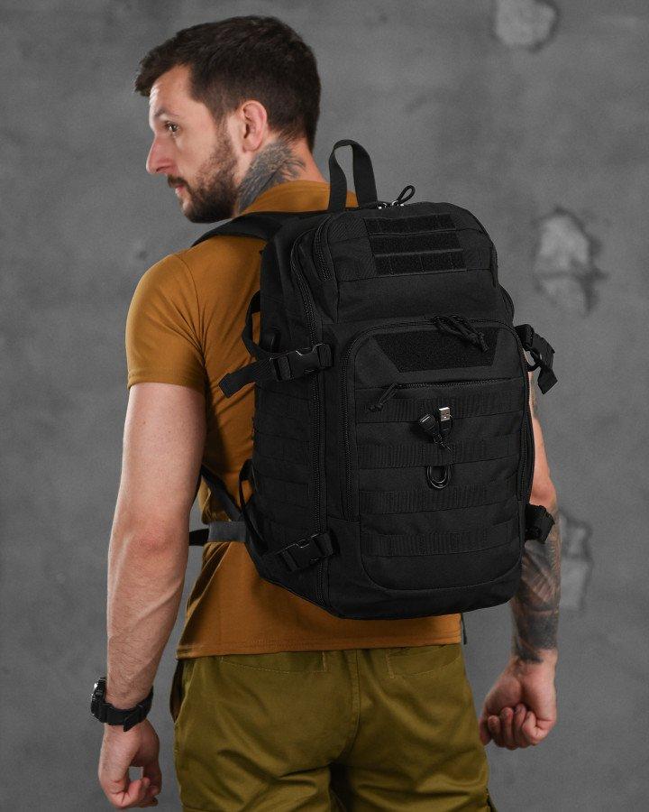 Рюкзак Silver knight black із USB ВТ1427, фото 1