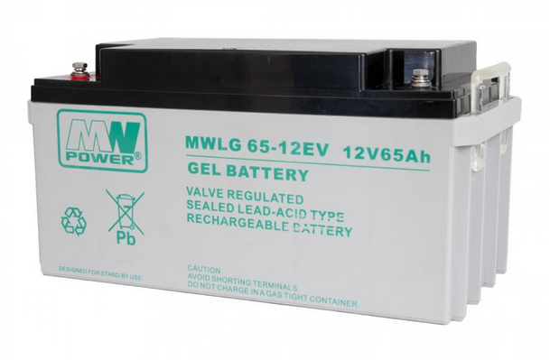 Акумулятор гелевий MWPower MWLG 65-12EV 65-12EV (12V-65Ah, GEL-PVC), фото 1