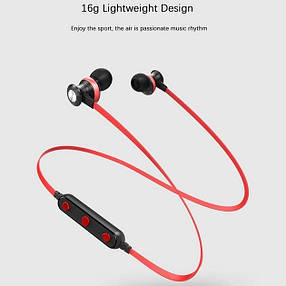 Бездротові навушники Awei B980BL Bluetooth black-red, фото 3
