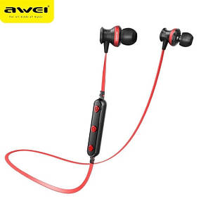 Бездротові навушники Awei B980BL Bluetooth black-red, фото 4