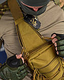 Сумка-слінг тактична з однією лямкою SILVER KNIGHT coyot ВТ6749, фото 9