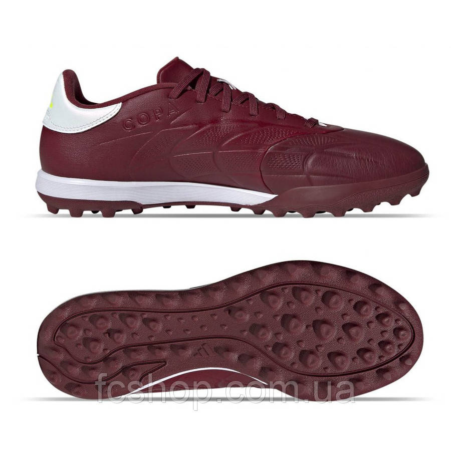 Футбольні сороконіжки Adidas Copa Pure II League Turf IE7497, Бордовий, Розмір (EU) — 40