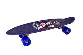 Скейт Пенні Борд Best Board C 40310 Зі світними Колесами Пірат синій