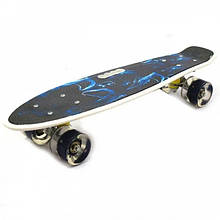 Скейт Пенні Борд Best Board S 70822 Зі світними Колесами череп