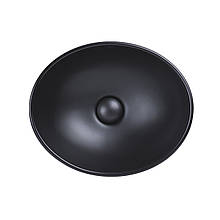 Умивальник (раковина-чаша) Qtap Dove з донним клапаном QT063078MBMB Matt Black
