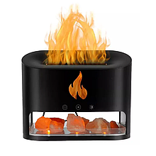 Зволожувач повітря аромодифузор Flame Aroma Diffuser нічник сільяна лампа з імітацією полум'я й резервуаром