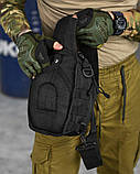 Тактична сумка нагрудна paracord black МС8539, фото 8