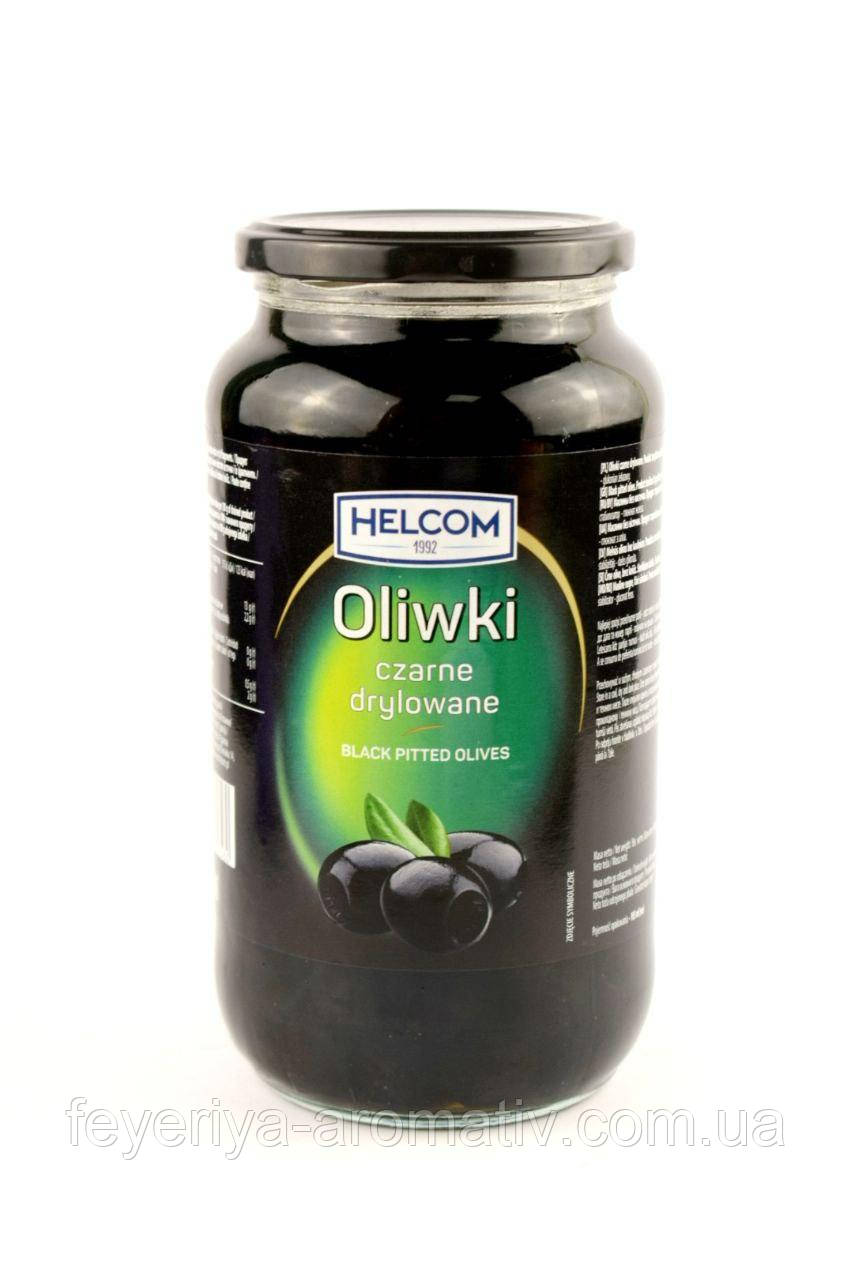 Оливки чорні без кісточок Helcom 935г/400г (Польща)