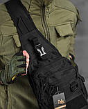 Рюкзак тактичний (Сумка-слінг) SILVER KNIGHT black k6 3-0, фото 3