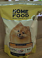 Корм суперпреміум для дорослих собак дрібних порід Лосось індичка HOME FOOD 0,7 кг