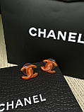 Сережки з логотипом у жовтогарячому кольорі, фото 2