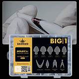 Силіконові молди Big Box 1 (108 шт./уп.) Дизайнер для верхніх форм та французького манікюру – 9 видів форм по 12 шт., фото 3