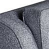 Маленький двомісний розкладний диван зі спальним місцем MeBelle ISSA 2,2 м, сірий велюр рогожка, фото 5