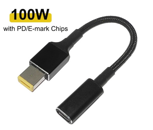 Кабель для заряджання ноутбука Type-c female to USB pin male ( Type-c - гніздо / USB pin - штекер ) PD 100W