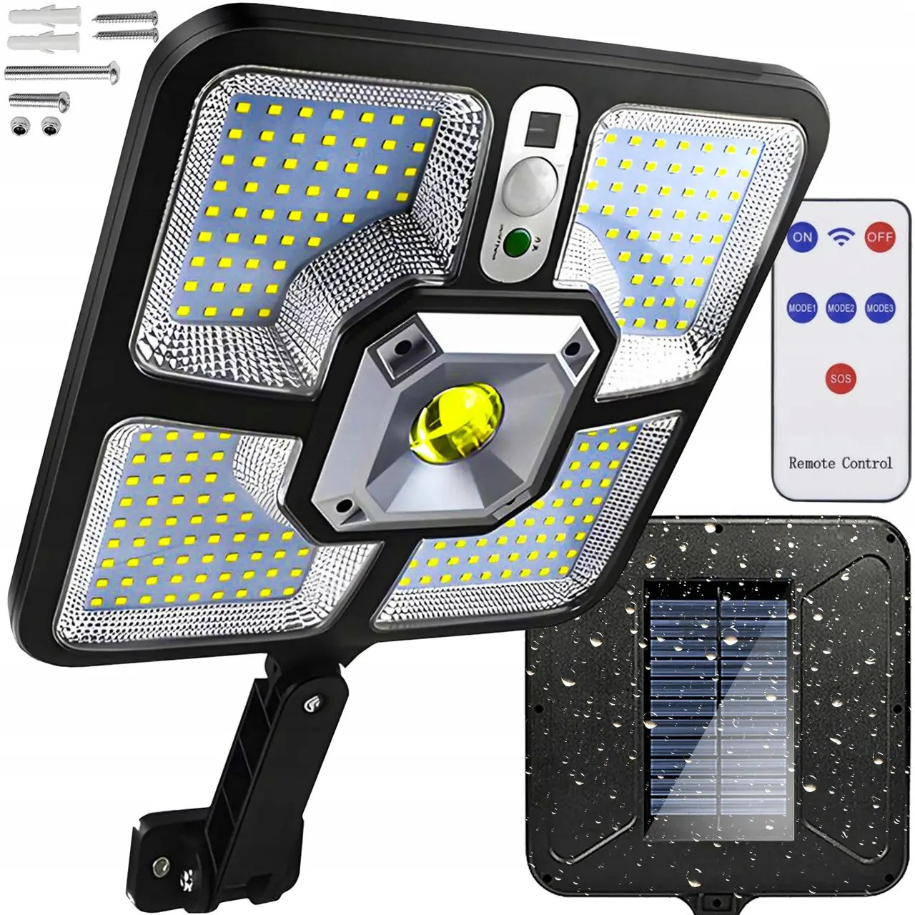 Уличная солнечная лампа с датчиком движения 220 LED COB, IP65, 8 Вт Izoxis 22736