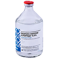 Розчин для ін'єкцій Натрію хлорид 0,9% для лікування під час дегідрації тварин 200 мл Фарматон
