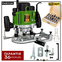 Фрезер професійний 2000 Вт Procraft POB2400 8000 - 23000 об хв Цанга 8 -12 мм Комплект із 12 фрез