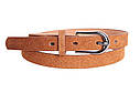 Жіночий вузький ремінь зі штучної шкіри 49165 рудий, фото 3