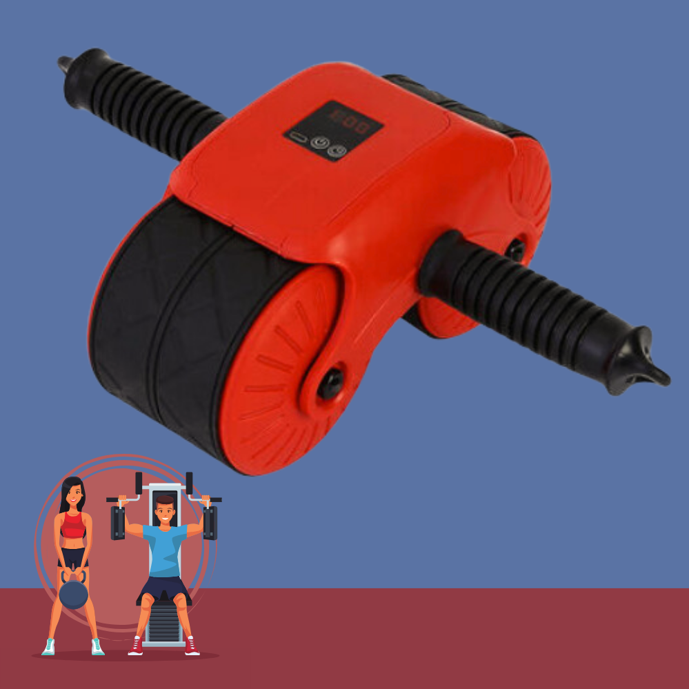 Тренажер ролик для ніг та рук зворотний Charge Тренувальне фітнес колесо для черевного преса з килимком, фото 1