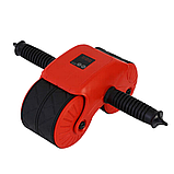 Тренажер ролик для ніг та рук зворотний Charge Тренувальне фітнес колесо для черевного преса з килимком, фото 4