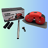 Тренажер ролик для ніг та рук зворотний Charge Тренувальне фітнес колесо для черевного преса з килимком, фото 7