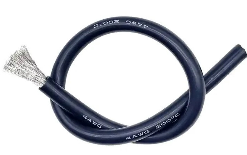 Провід силіконовий 12 AWG чорний