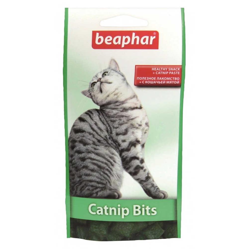 Кетніп Бітц Beaphar Catnip Bits ласощі, подушечки з котячою м'ятою для котів і кошенят, 35 гр (12623), фото 1