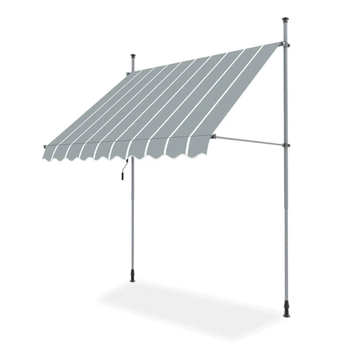 Балконна маркіза Grey/White Easy Focus Garden 350x130 см