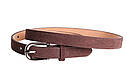 Жіночий вузький ремінь зі штучної шкіри 49166 коричневий, фото 3