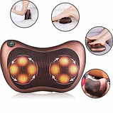 Масажна подушка на 8 роликів в автомобіль Massage pillow спини та шиї з інфрачервоним підігрівом MS, фото 2