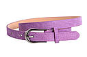 Жіночий вузький ремінь зі штучної шкіри 49169 фіолетовий, фото 2