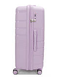 Валіза велика L поліпропілен бузок 75х48х31+5/108л/4.3кг/Worldline 287, фото 4