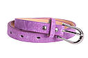 Жіночий вузький ремінь зі штучної шкіри 49169 фіолетовий, фото 3