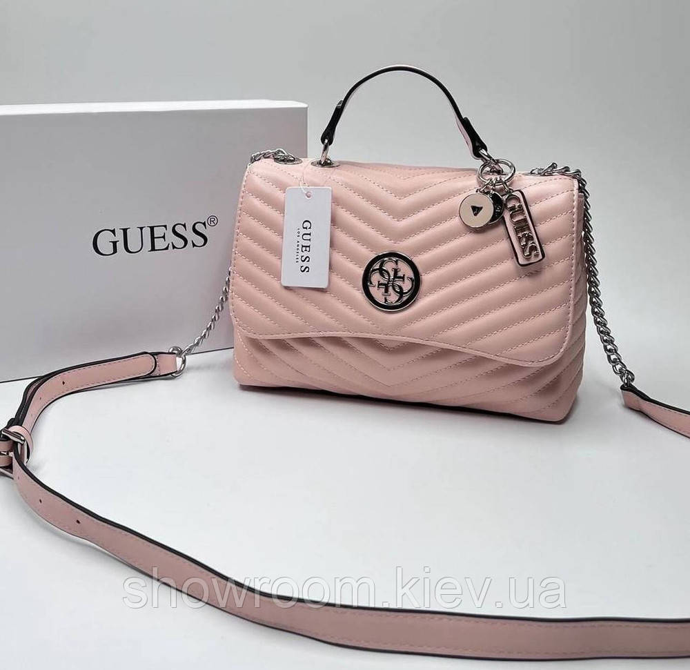 Жіноча сумка на плече Guess (121) пудрова
