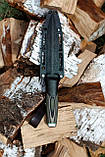 Кинджал XL ручної роботи «Терн #2» зі шкіряними піхвами N690/60-61 HRC., фото 7