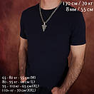 Товста чоловіча срібна цепочка бісмарк і освячений кулон Архангел Михаїл на хресті. Довжина 55 см, фото 2