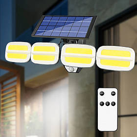 Вуличний ліхтар із сонячною панеллю KXK601 Solar 240COB світлодіодний прожектор із датчиком руху та пультом ДУ