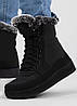 Жіночі дутики зимові з хутром високі чорні (ЛБ 2), фото 8