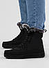 Жіночі дутики зимові з хутром високі чорні (ЛБ 2), фото 7