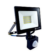 Світлодіодний прожектор з датчиком руху LED 30W 6000K 2700 lm IP65, фото 3