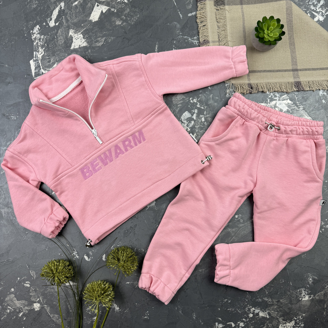 Спортивний костюм дитячий Instant BEWARM Рожевий, фото 1