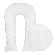 Наволочка на подушку для вагітних та дітей U-280 115х87 см Біла у смужку